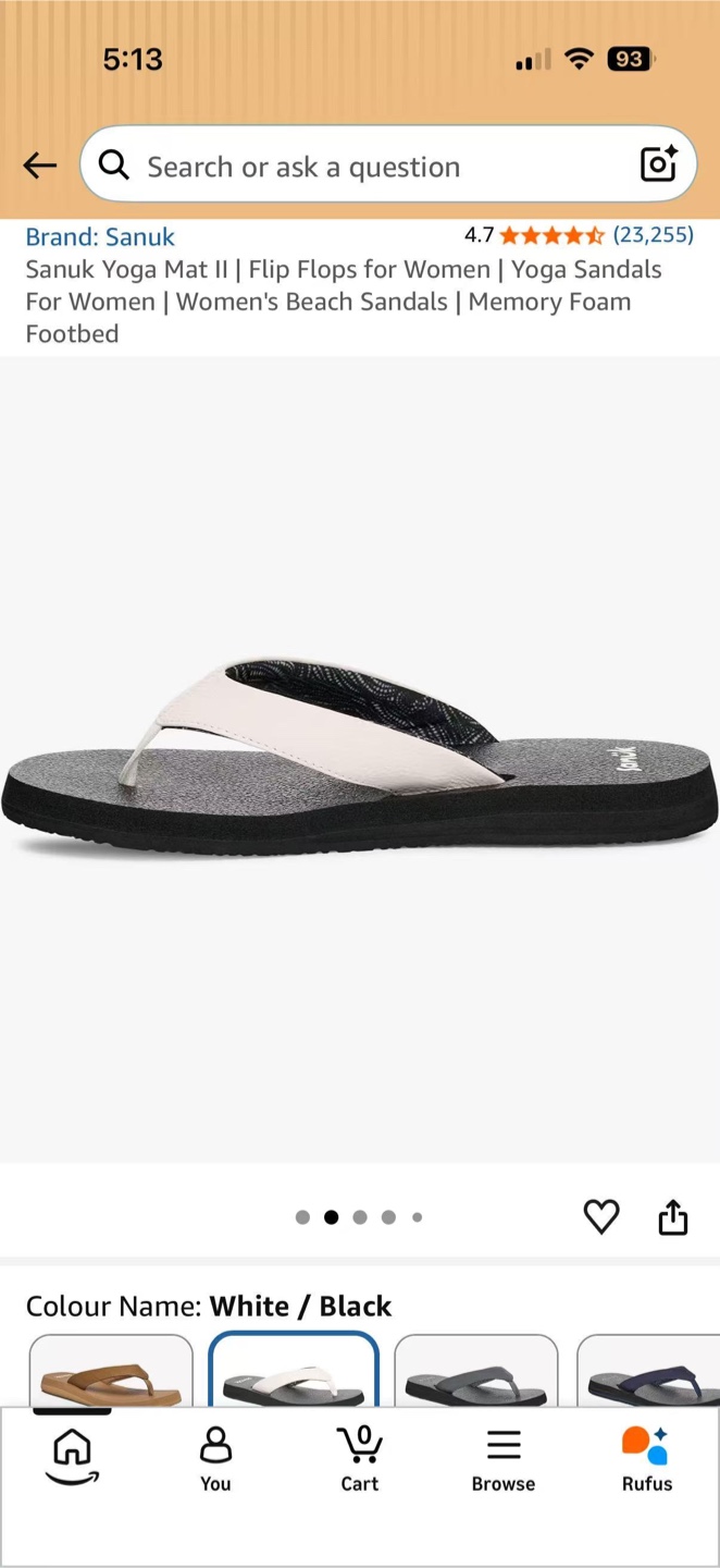Sanuk Yoga Mat II Flip Flops - Women's Size 10