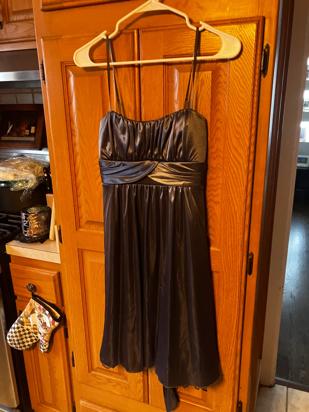 Metallic Grey party dress