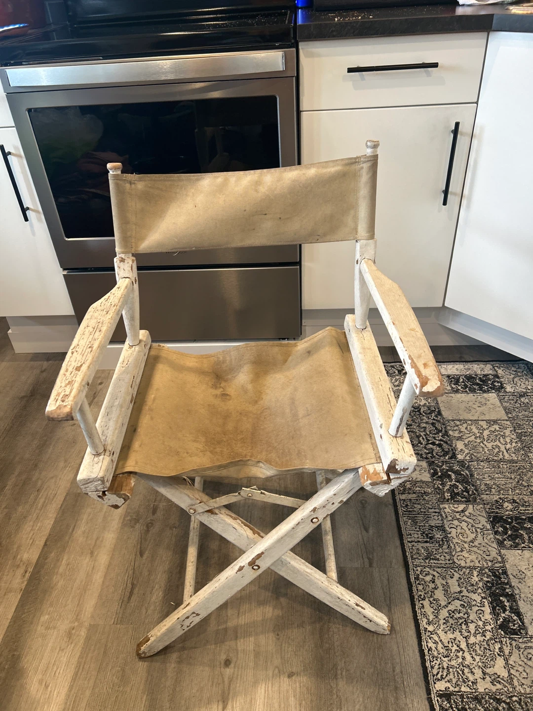 White Wooden Directors Chair