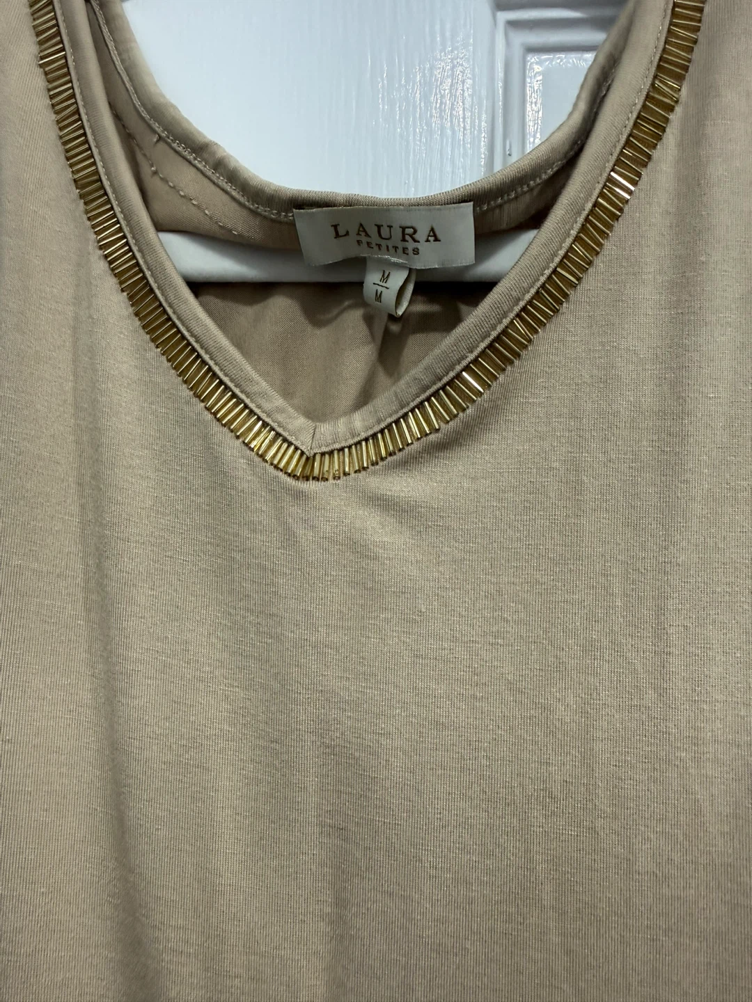 Laura Petites Beige Beaded Top - photo 2