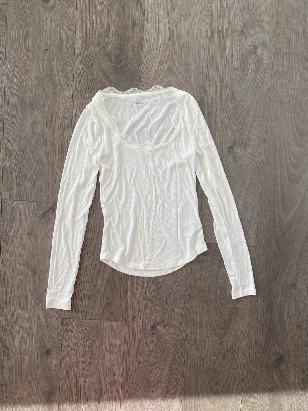 Gap modal lace-trim long sleeve top