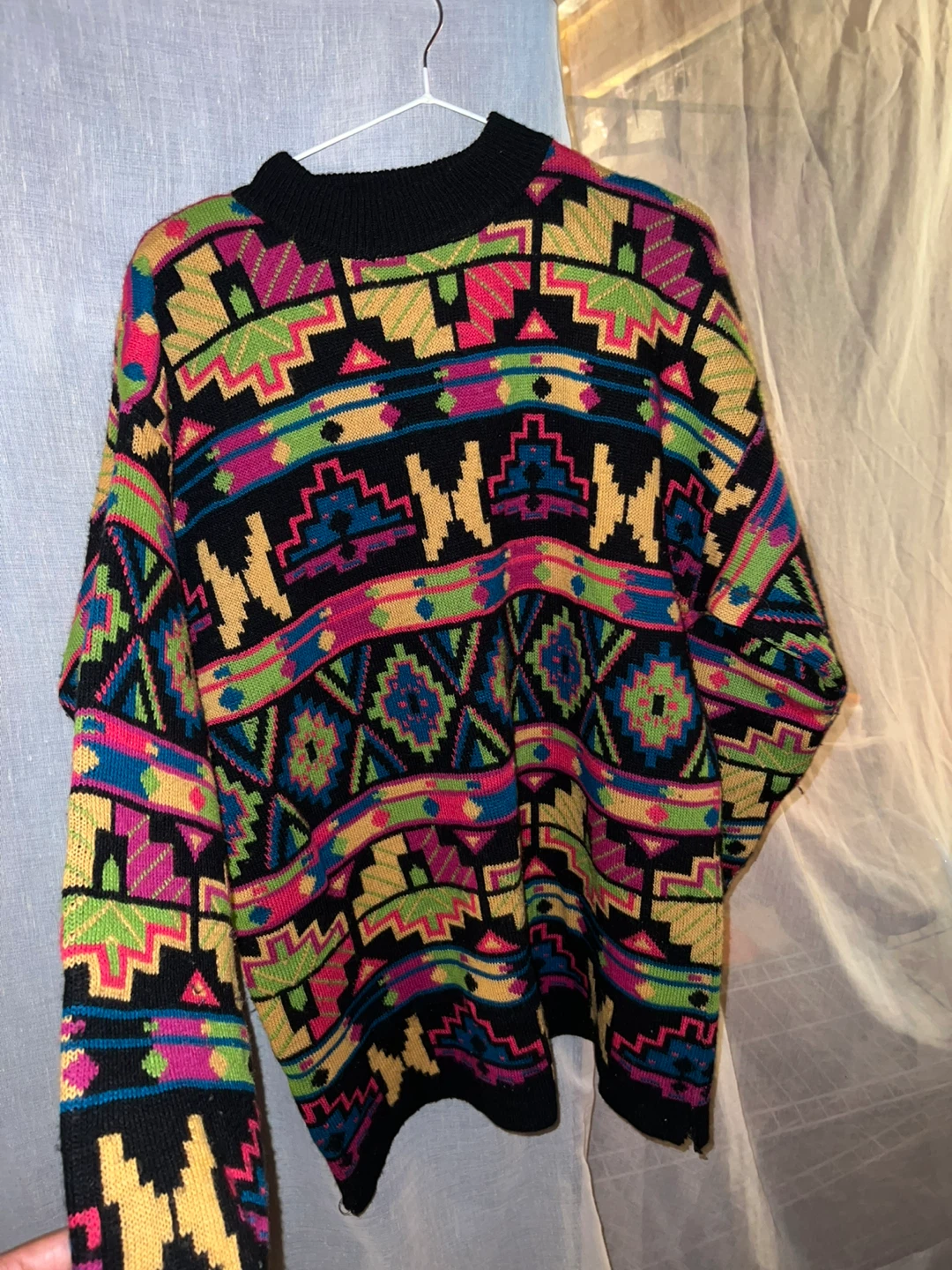 Vintage Multi-Colour Patterned Knit Sweater