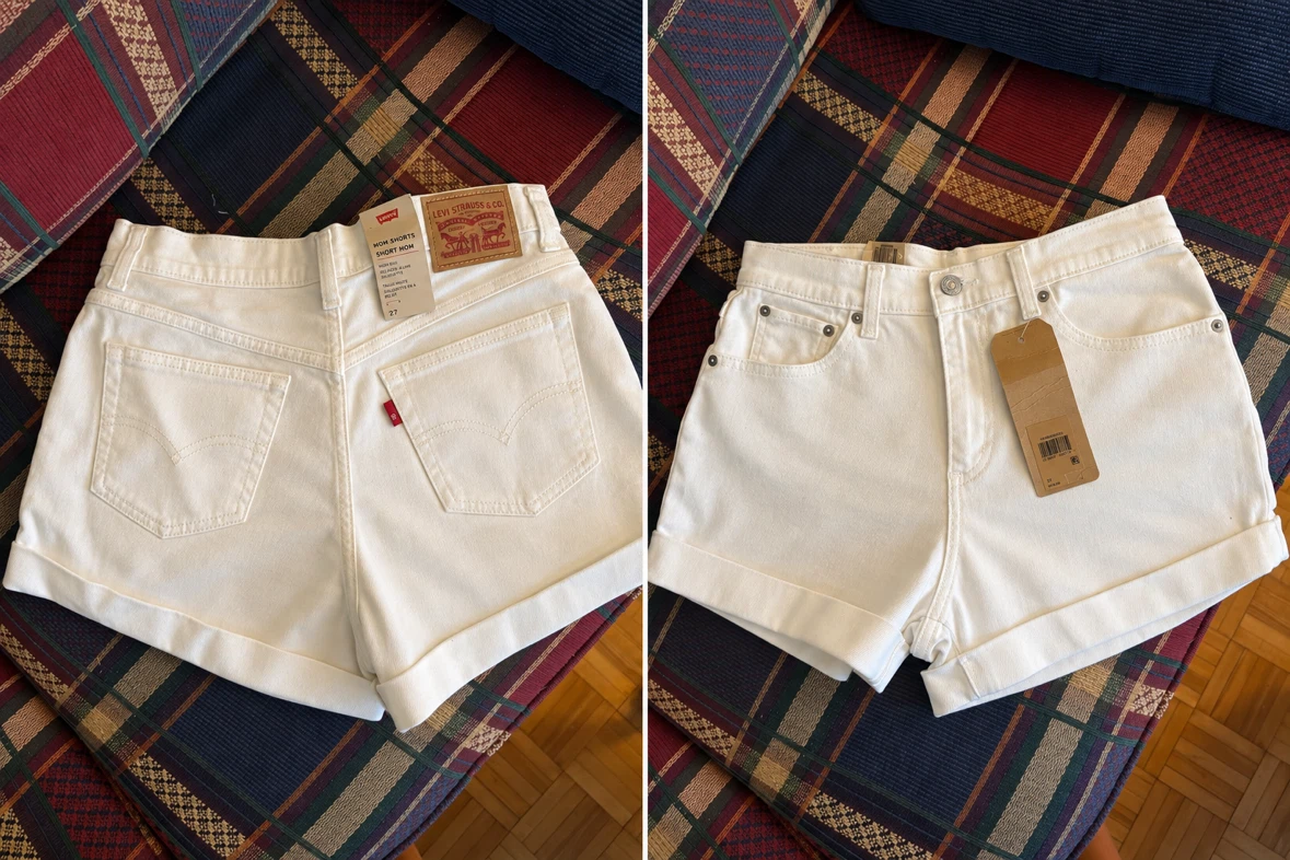 Levi's Mom Shorts White Size 27