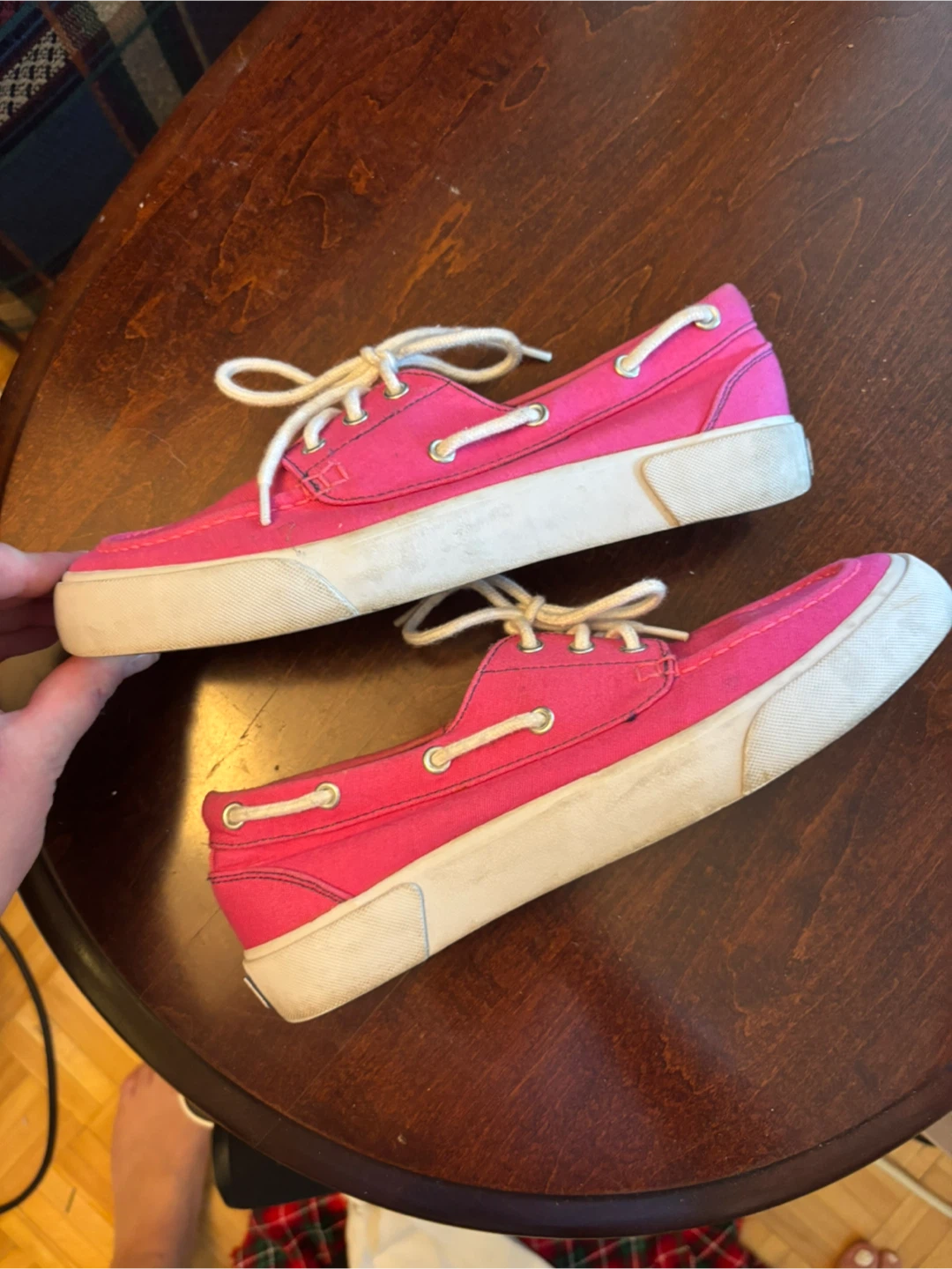 Ralph Lauren Pink Canvas Boat Shoes - photo 2