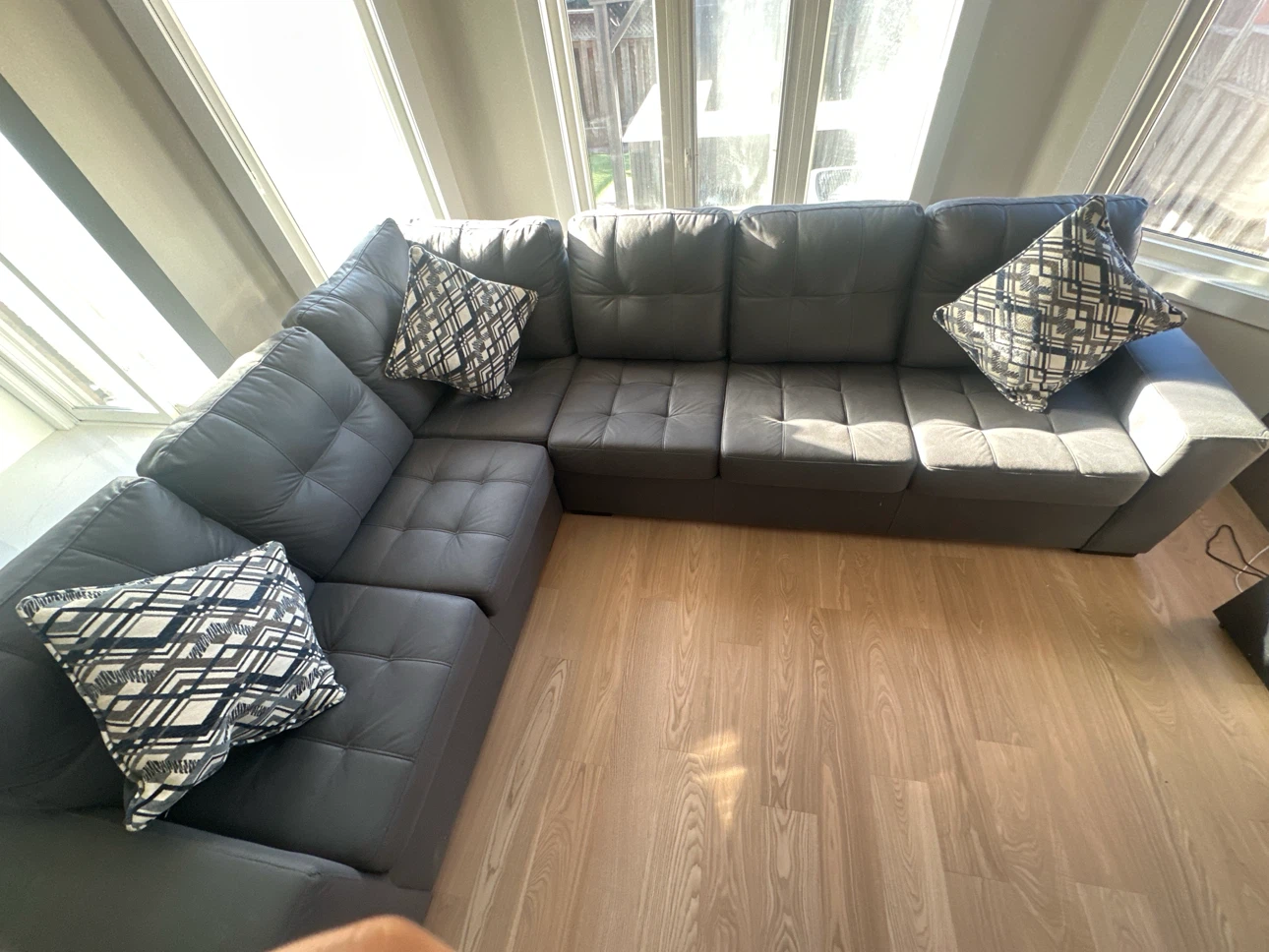 Dark Grey Sectional Sofa - photo 3