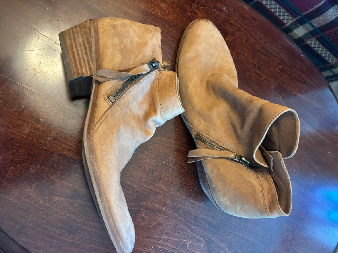 Tan Suede Ankle Boots - photo 2