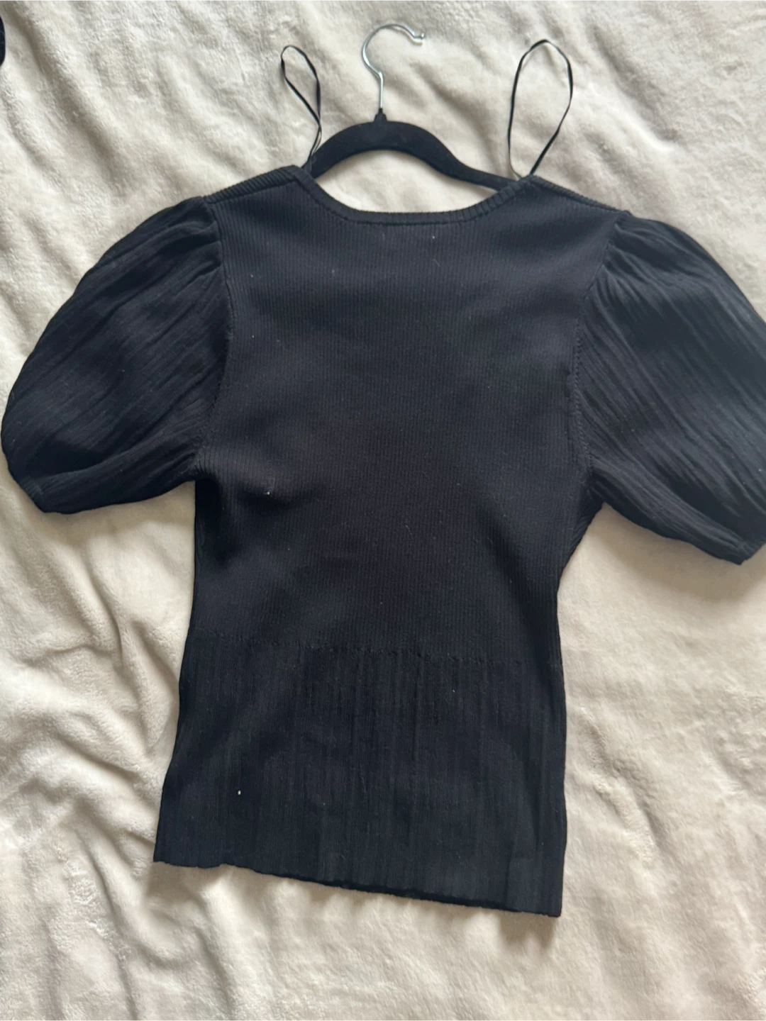 Black Ribbed Top - photo 3