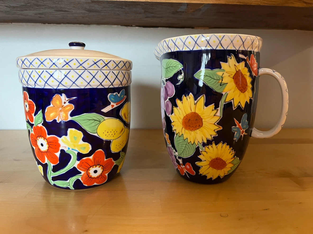 Vintage Starbucks Barista Storage Jar and Pitcher