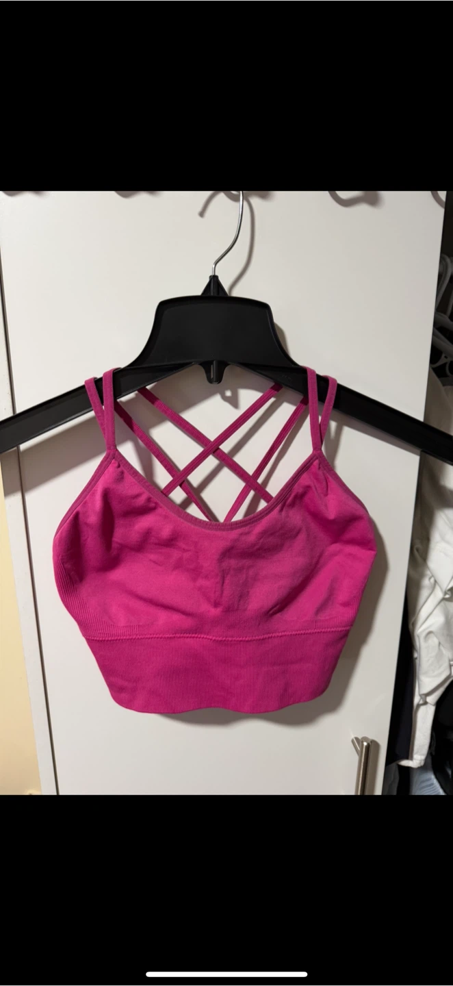 NVGTN Pink Seamless Sports Bra - M