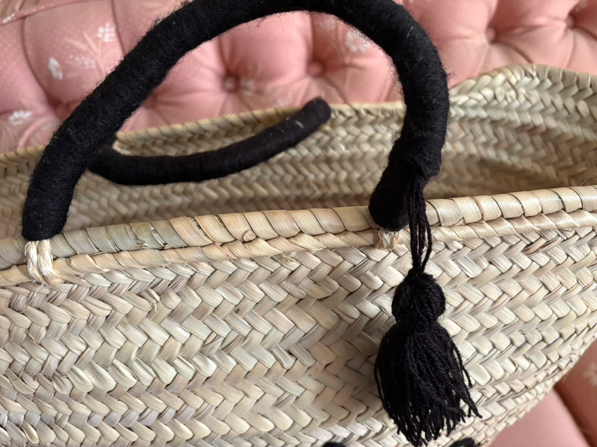 Woven Straw Market Tote Bag - photo 2