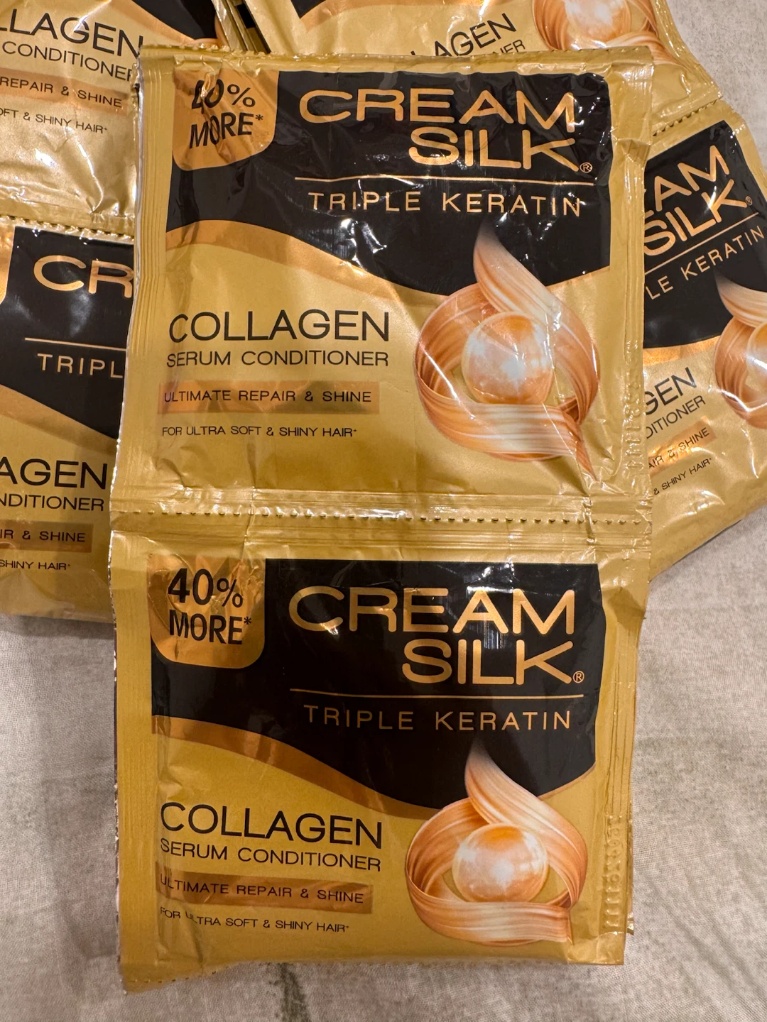 Cream Silk Triple Keratin Collagen Serum Conditioner Sachets - photo 3