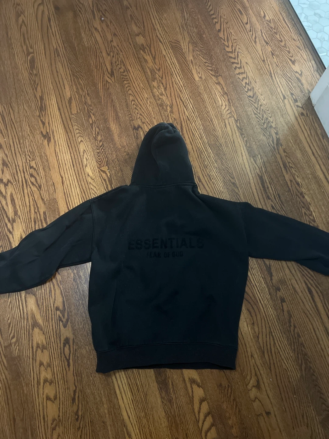 Essentials Black Hoodie Medium