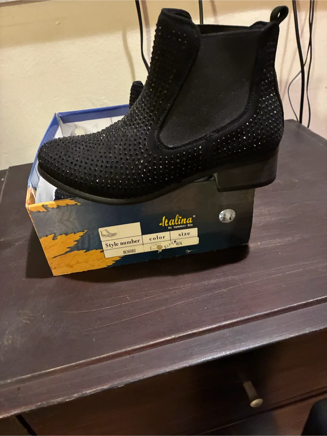 Italina By Summer Rio Black Boots Size 6.5