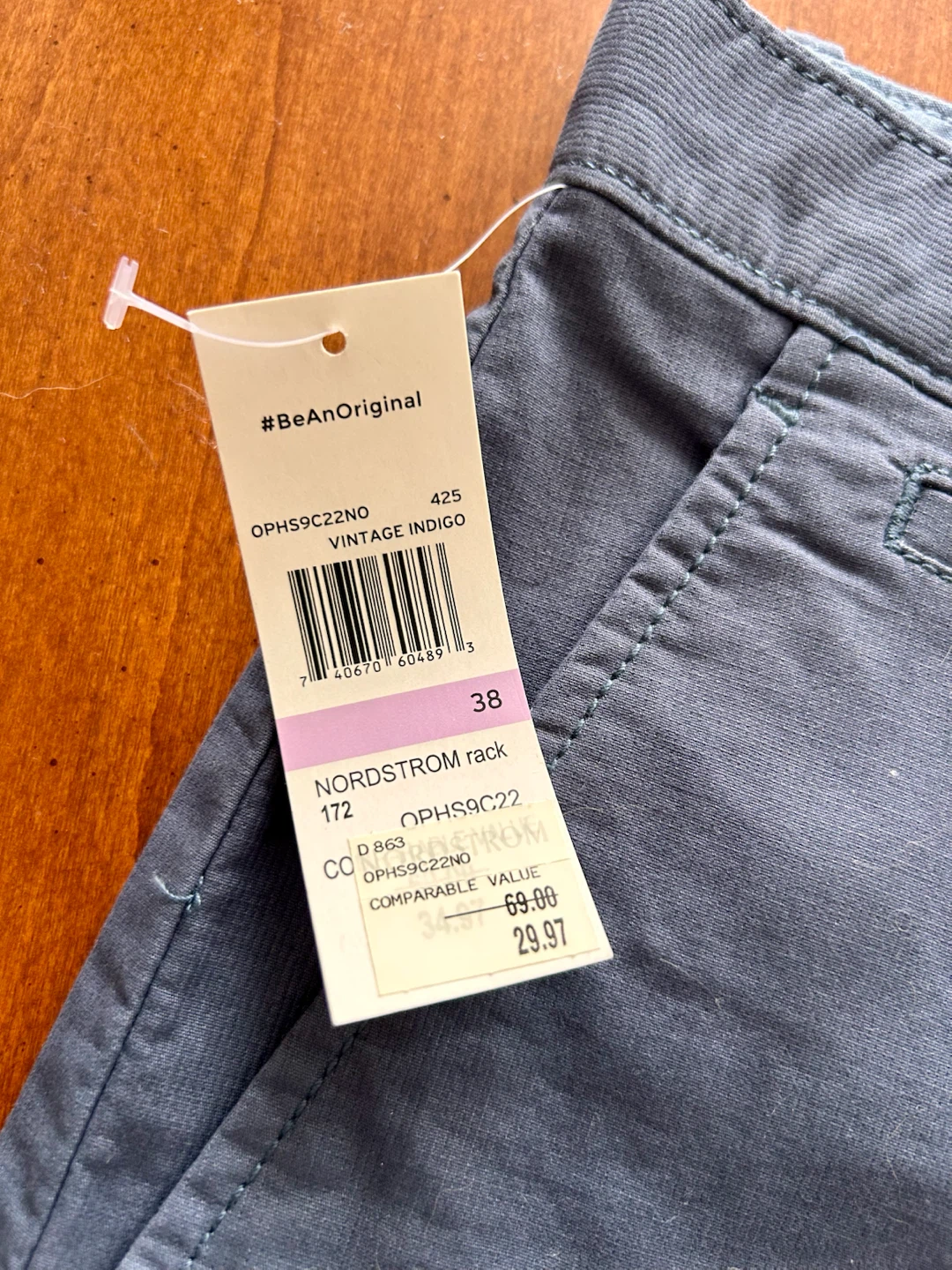 Original Penguin Slim Fit Shorts Vintage Indigo - photo 3