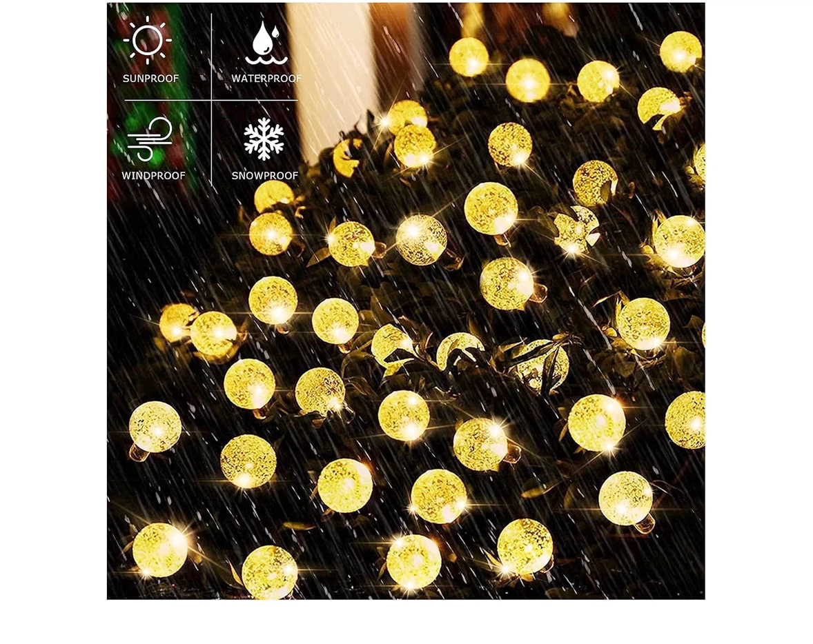 100 LED Solar Powered Crystal Ball String Lights - photo 3