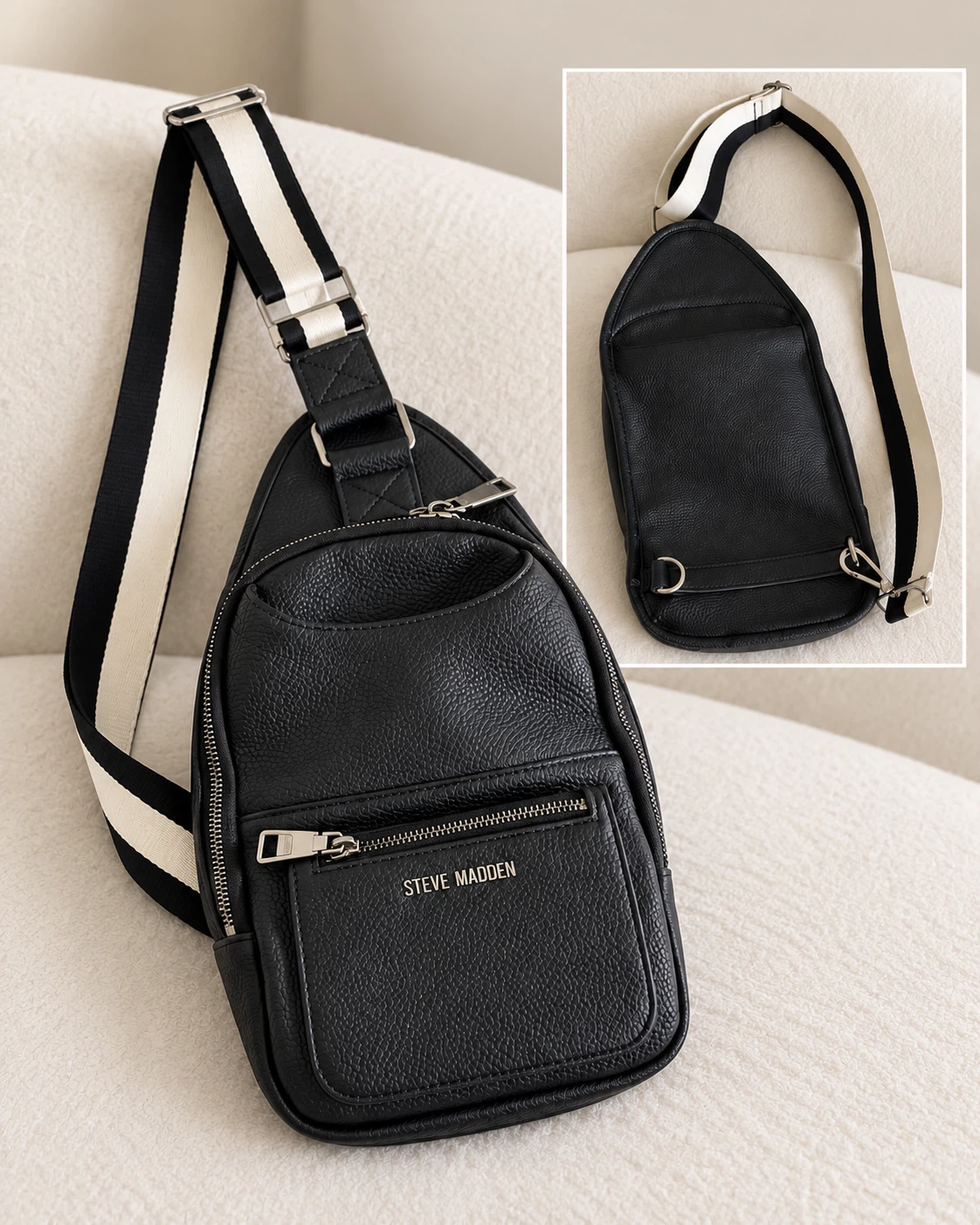 Steve Madden Black Sling Bag