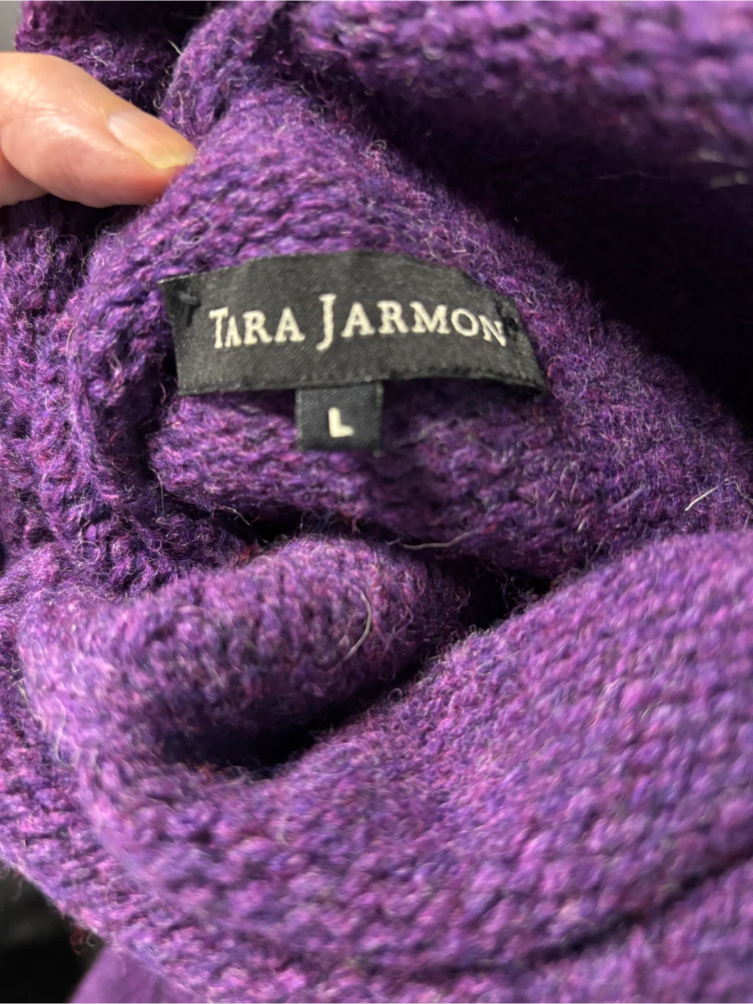 Tara Jarmon Purple Wool Turtleneck Sweater - photo 2