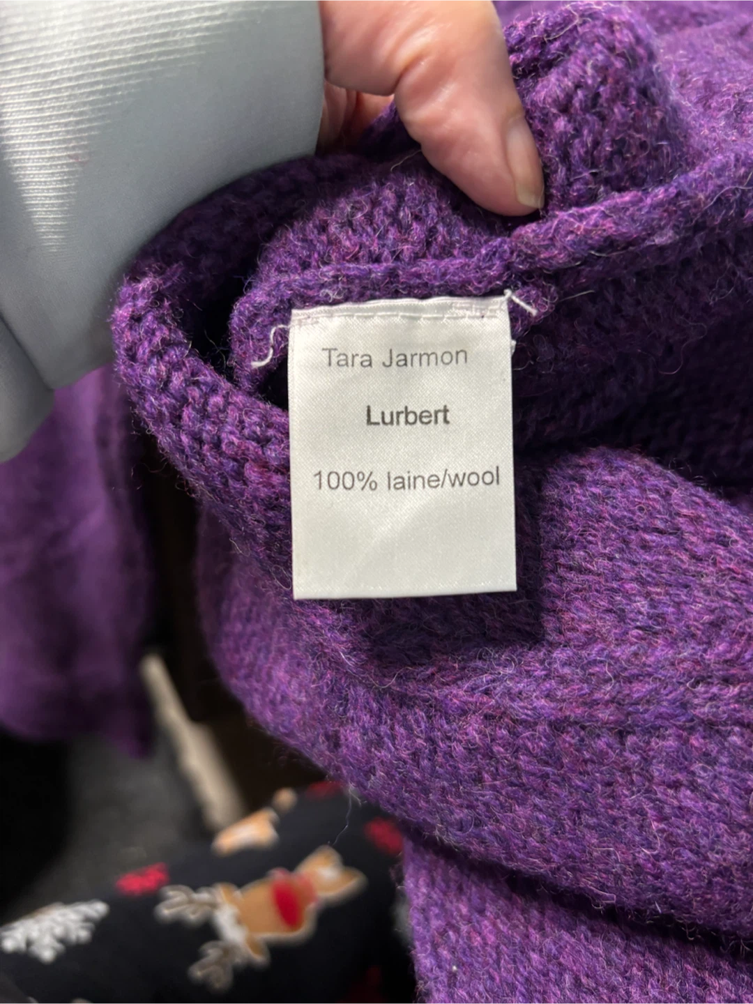 Tara Jarmon Purple Wool Turtleneck Sweater - photo 3