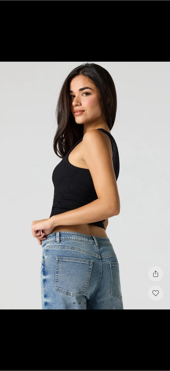 Ribbed Crop Tank Tops - M/L - photo 2