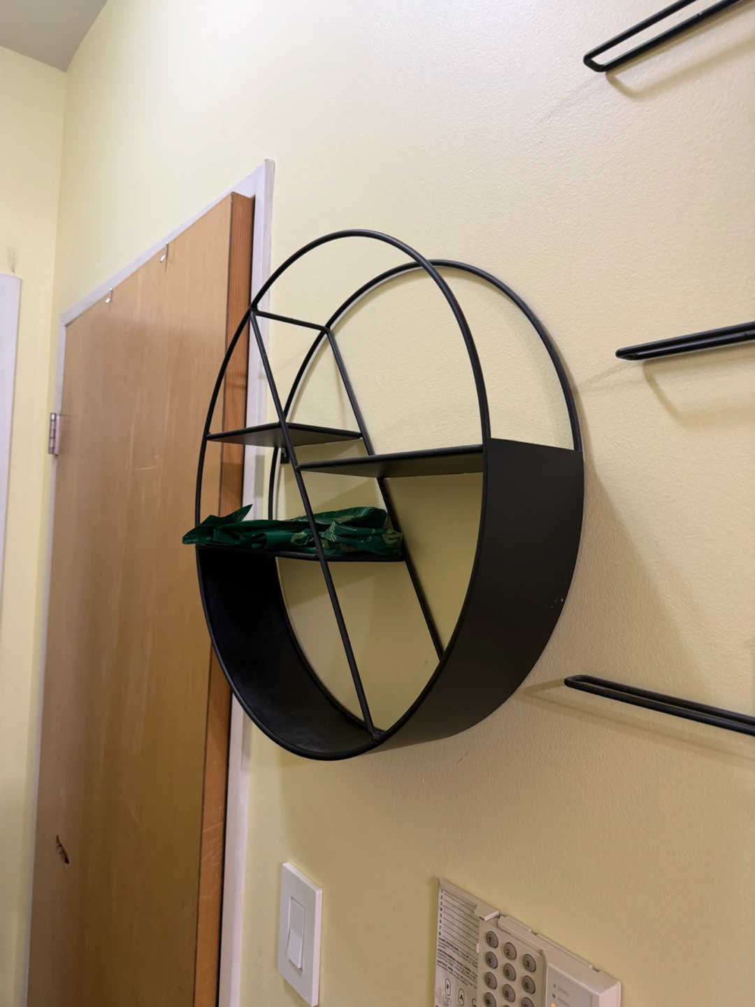 Modern Round Wall Shelf - metal
