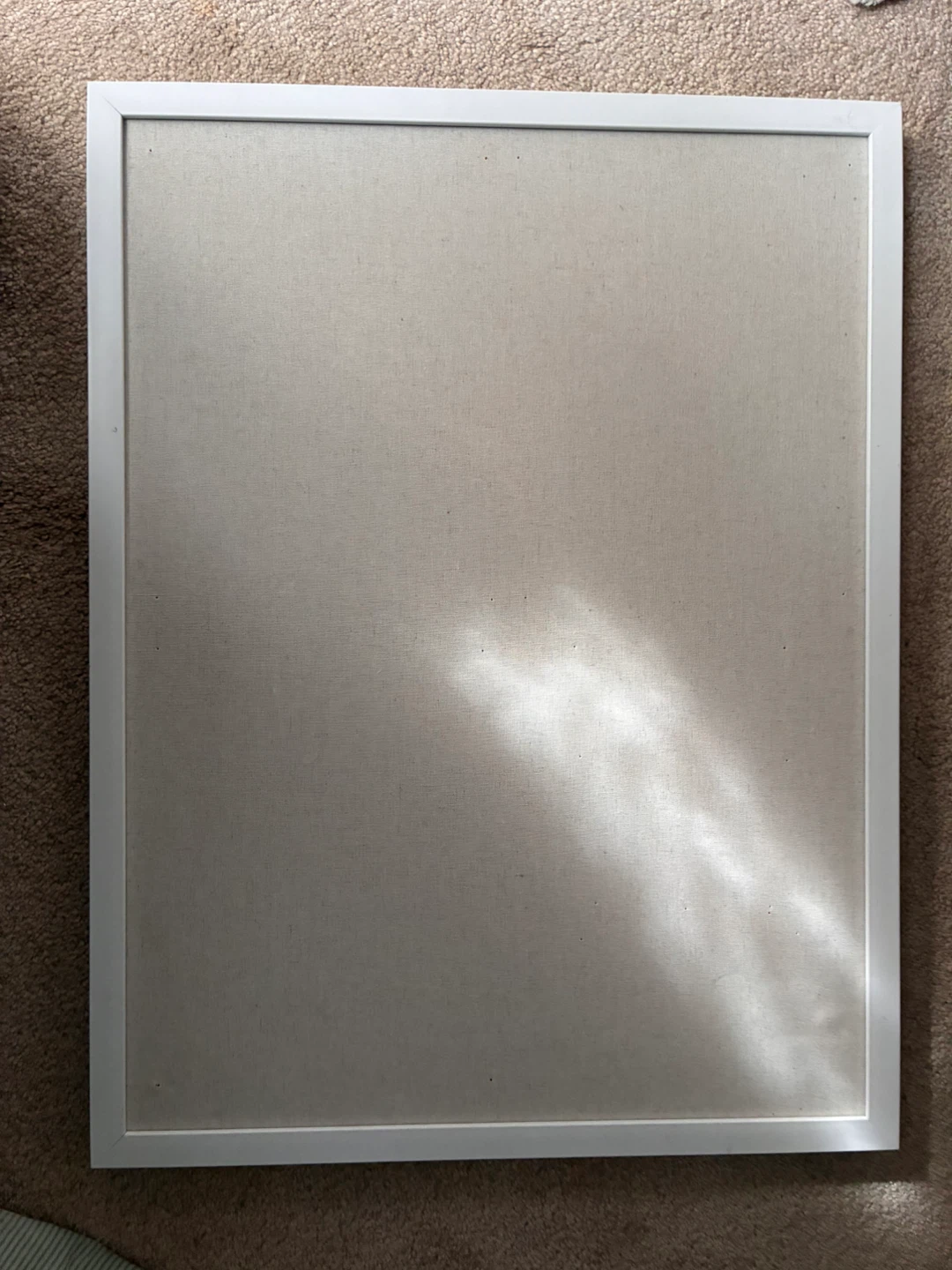 White Framed Fabric Bulletin Board