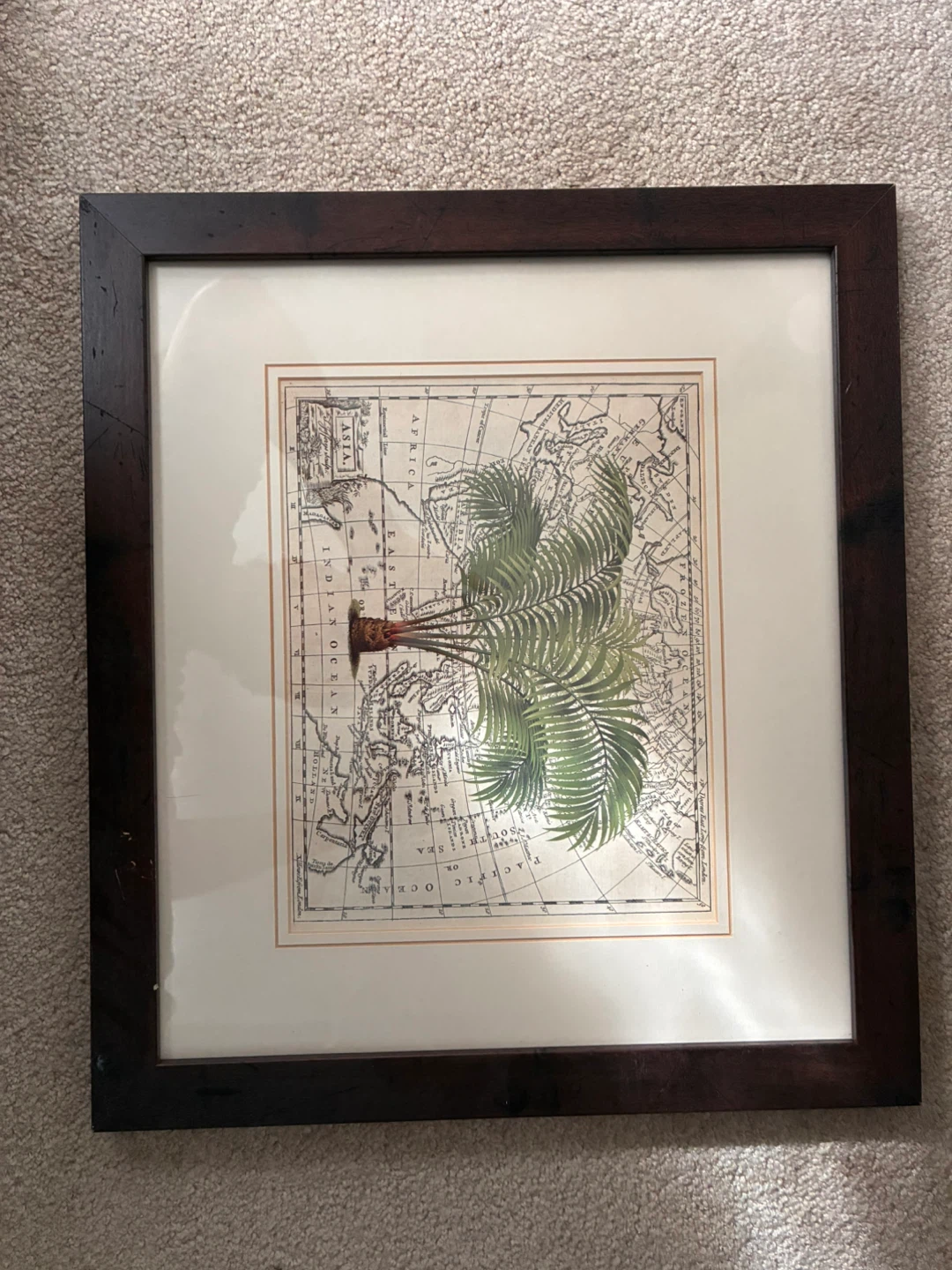 Framed Vintage Map Print