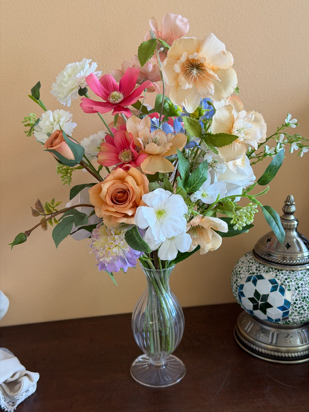 Artificial Floral Bouquet in Vase
