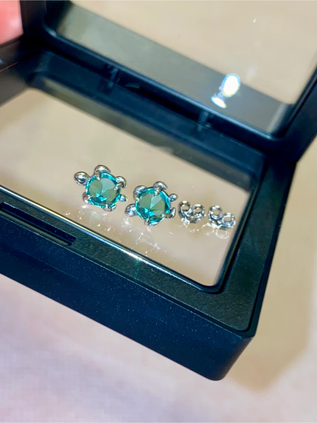 Sterling Silver Turtle Stud Earrings