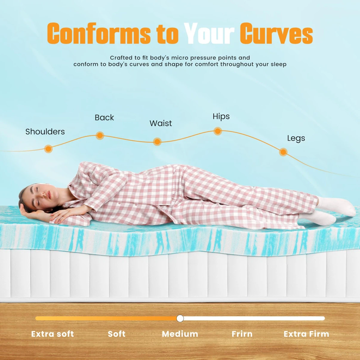 Mattress Toppers Memory Foam Twin, 2 Inch Thick Bed - photo 4