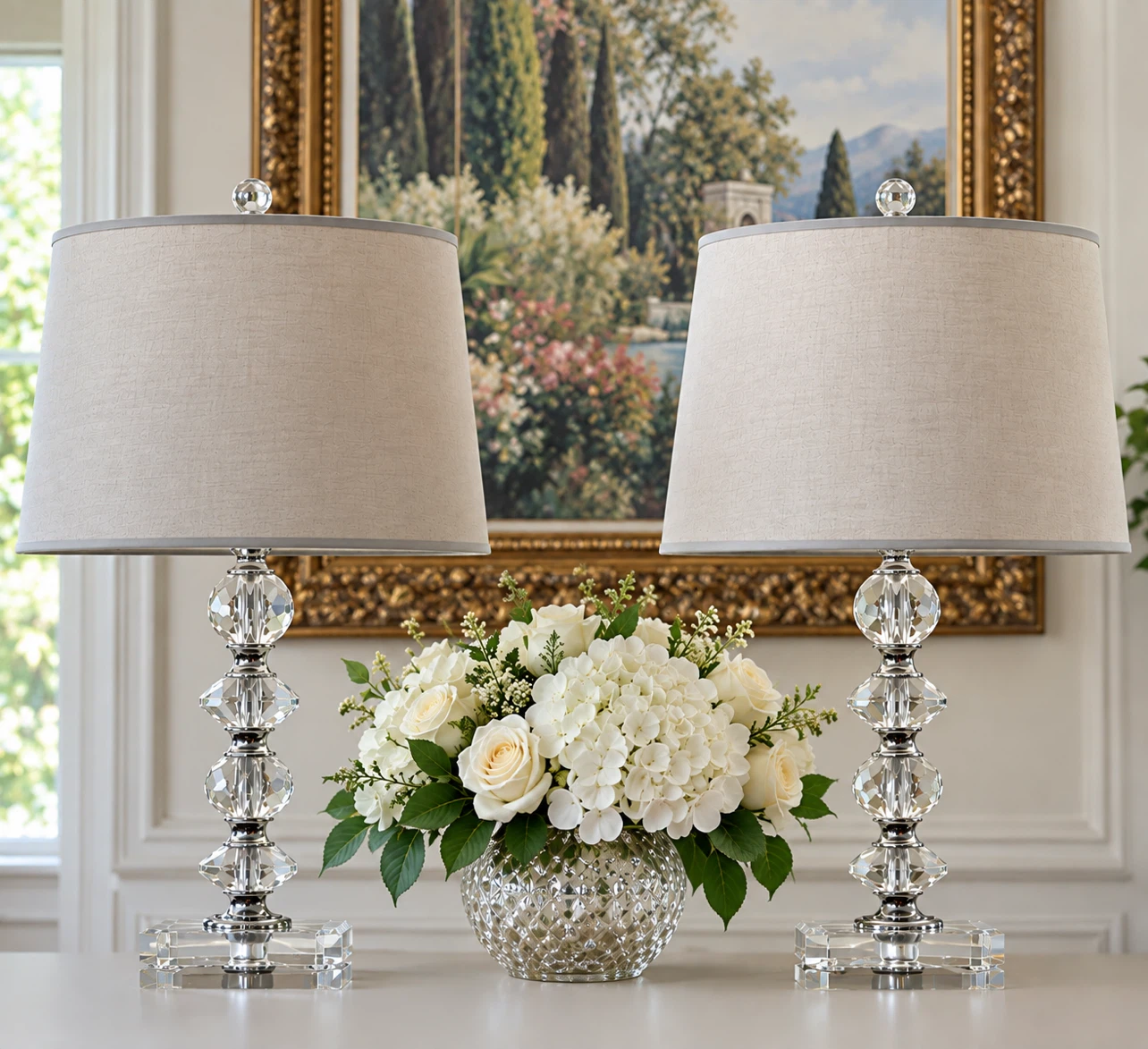 Set of Two Crystal Table Lamps - photo 2