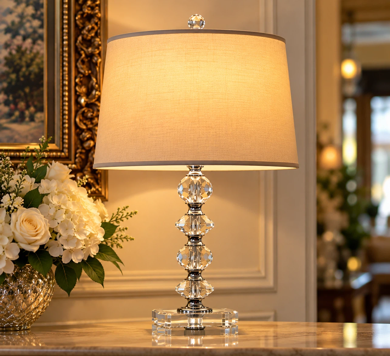 Set of Two Crystal Table Lamps - photo 3