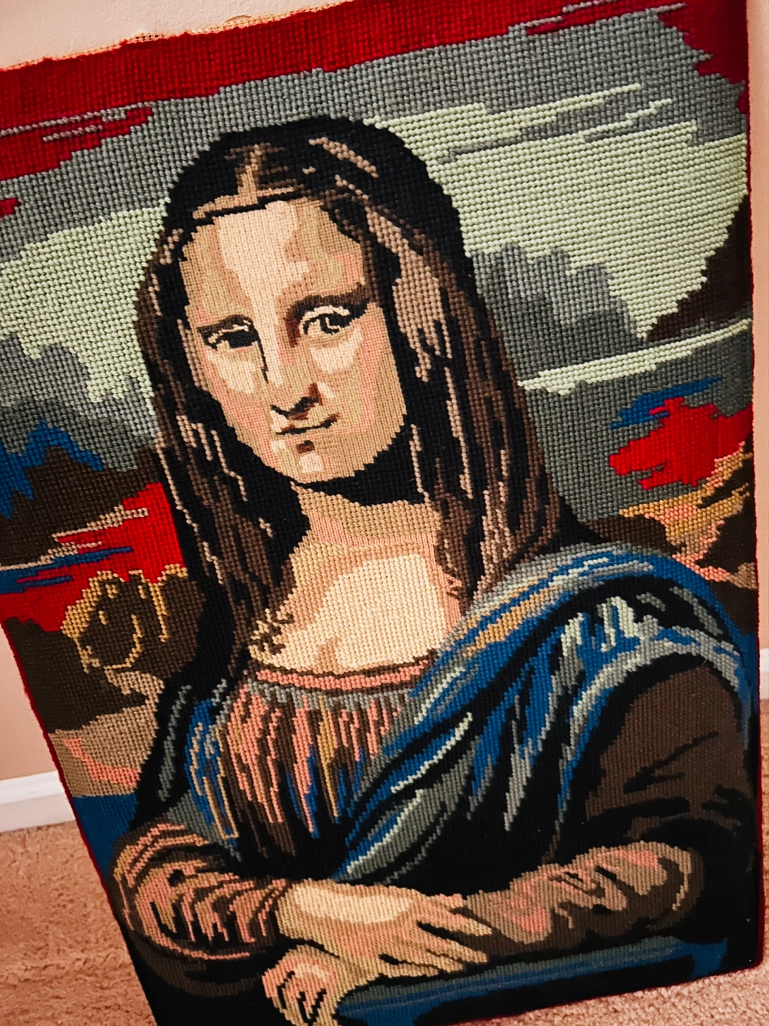 22 by 15 inch Mona Lisa Needlepoint Tapestry - photo 2