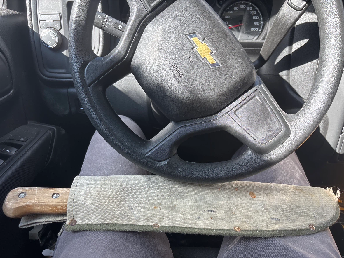 Vintage Machete with Canvas Sheath