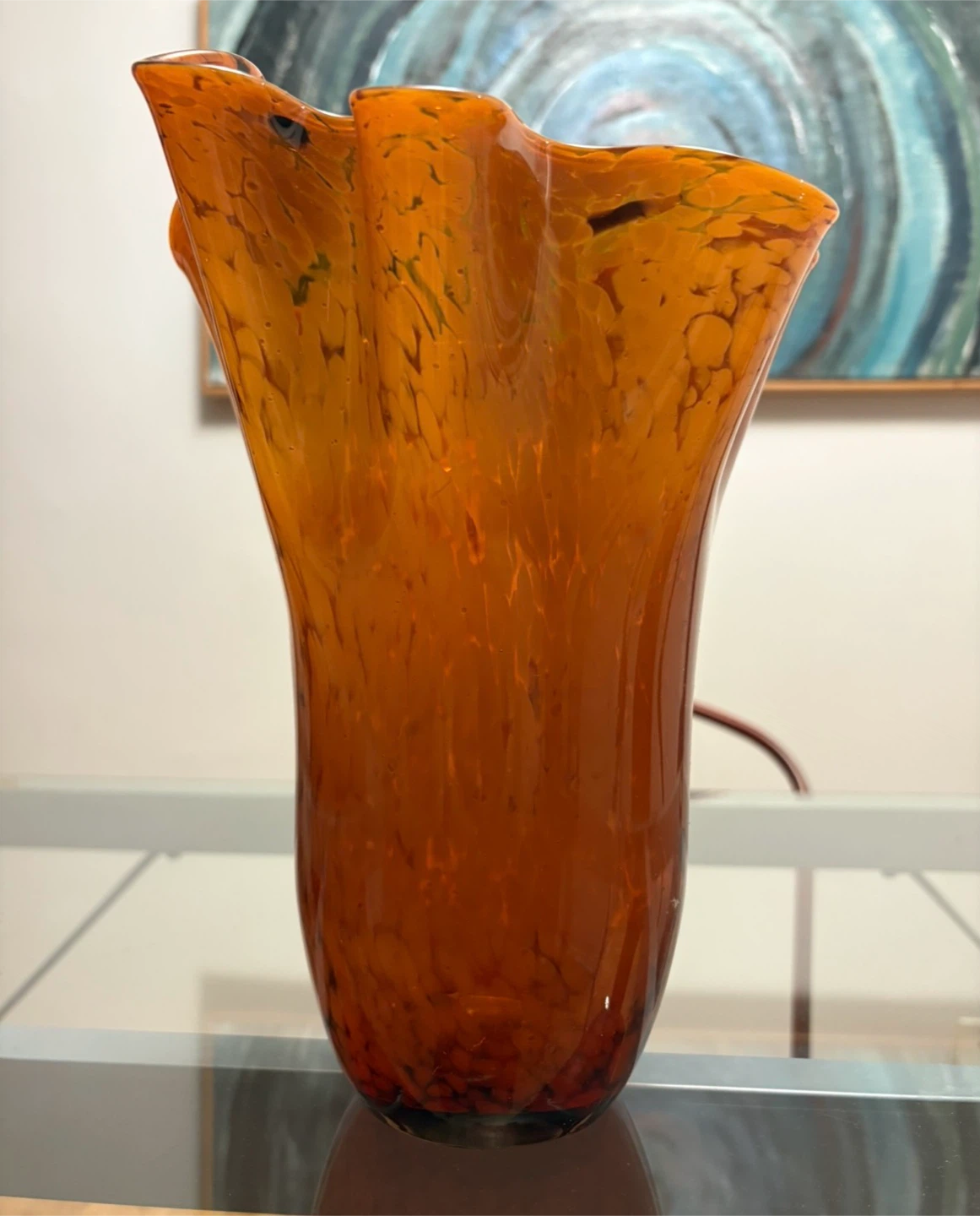 Very unique vintage hand blown vase