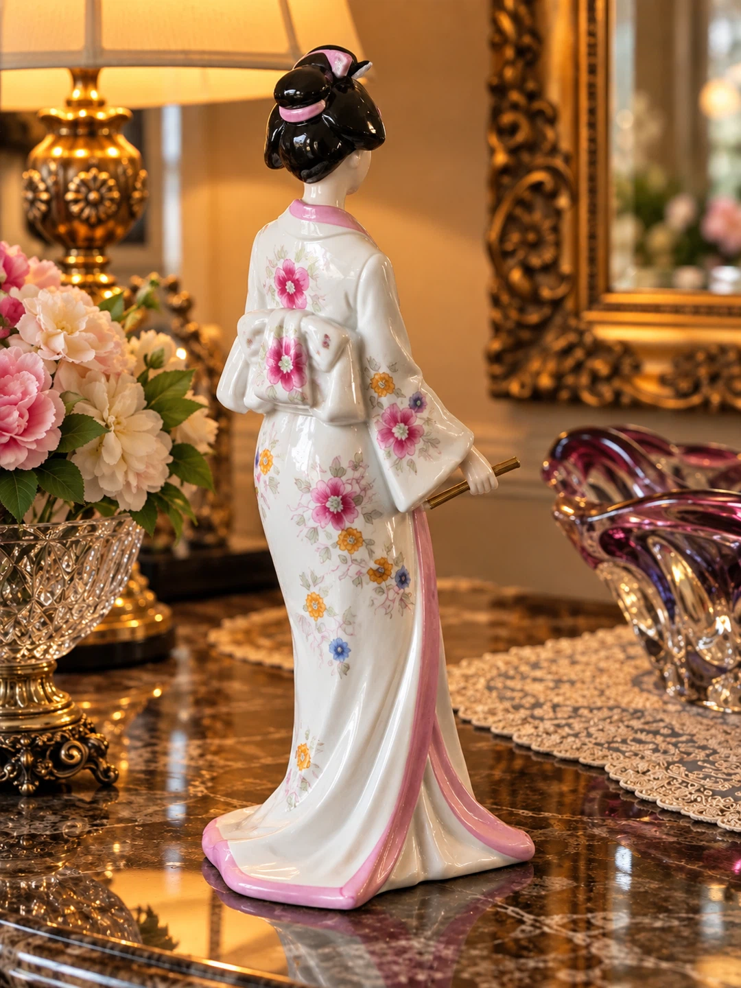 Vintage Porcelain Geisha Figurine - photo 2