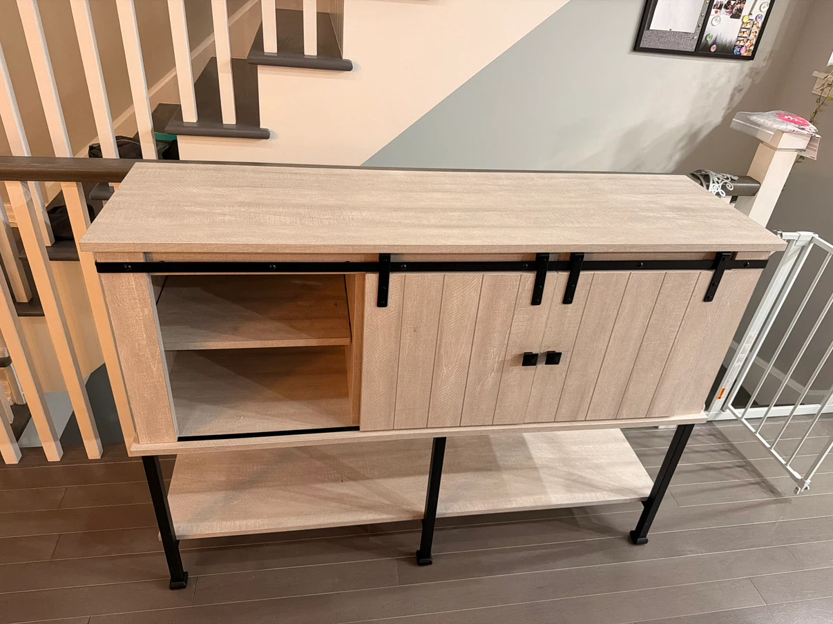 Rustic Farmhouse Barn Door Buffet Cabinet - photo 2
