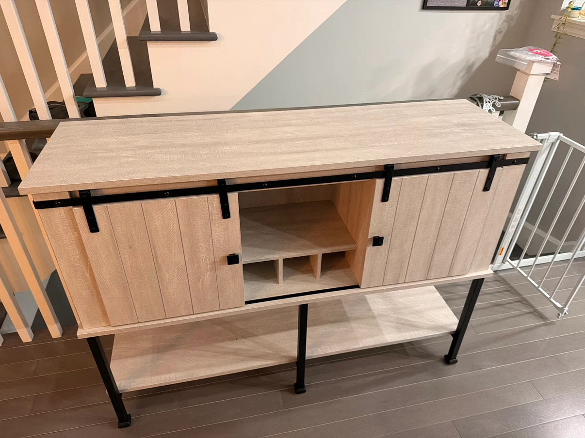 Rustic Farmhouse Barn Door Buffet Cabinet - photo 3