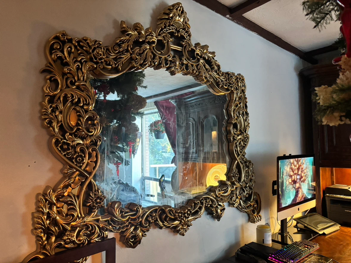 Ornate Gold Framed Wall Mirror