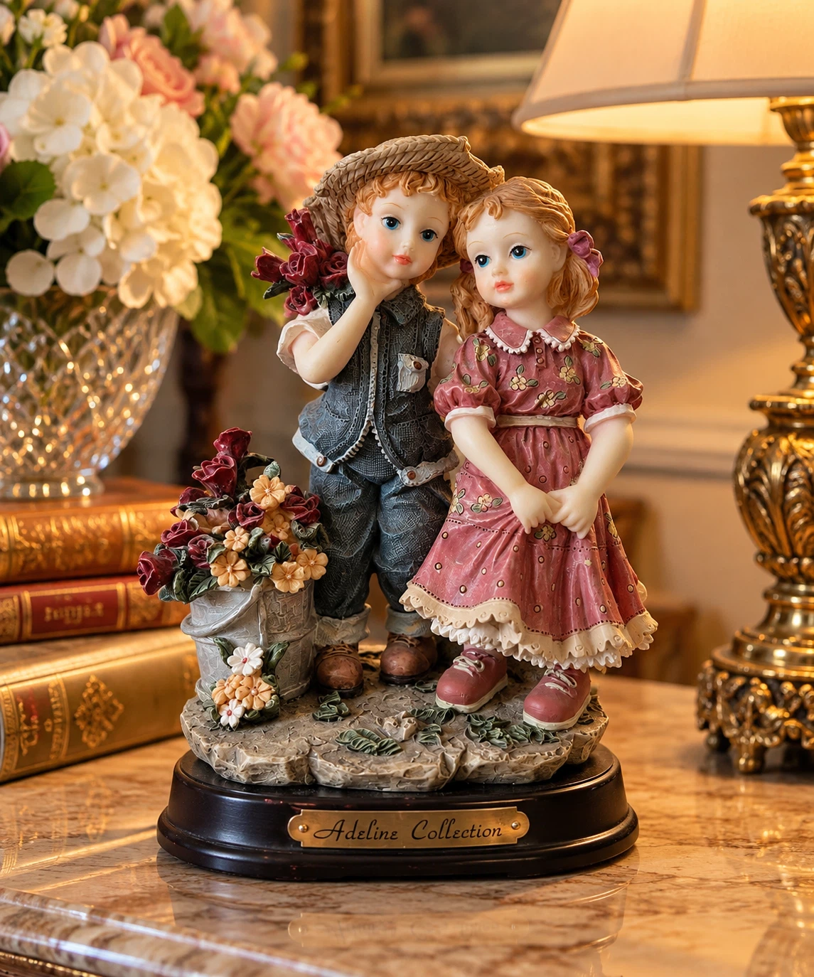 Adeline Collection – Charming Boy & Girl Figurine