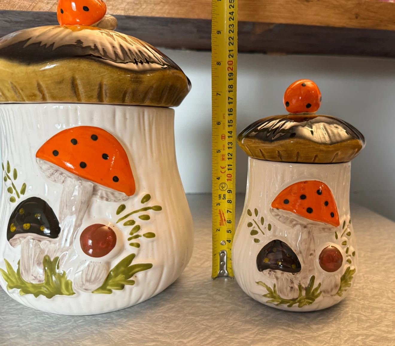 Vintage Mushroom Canisters - photo 2