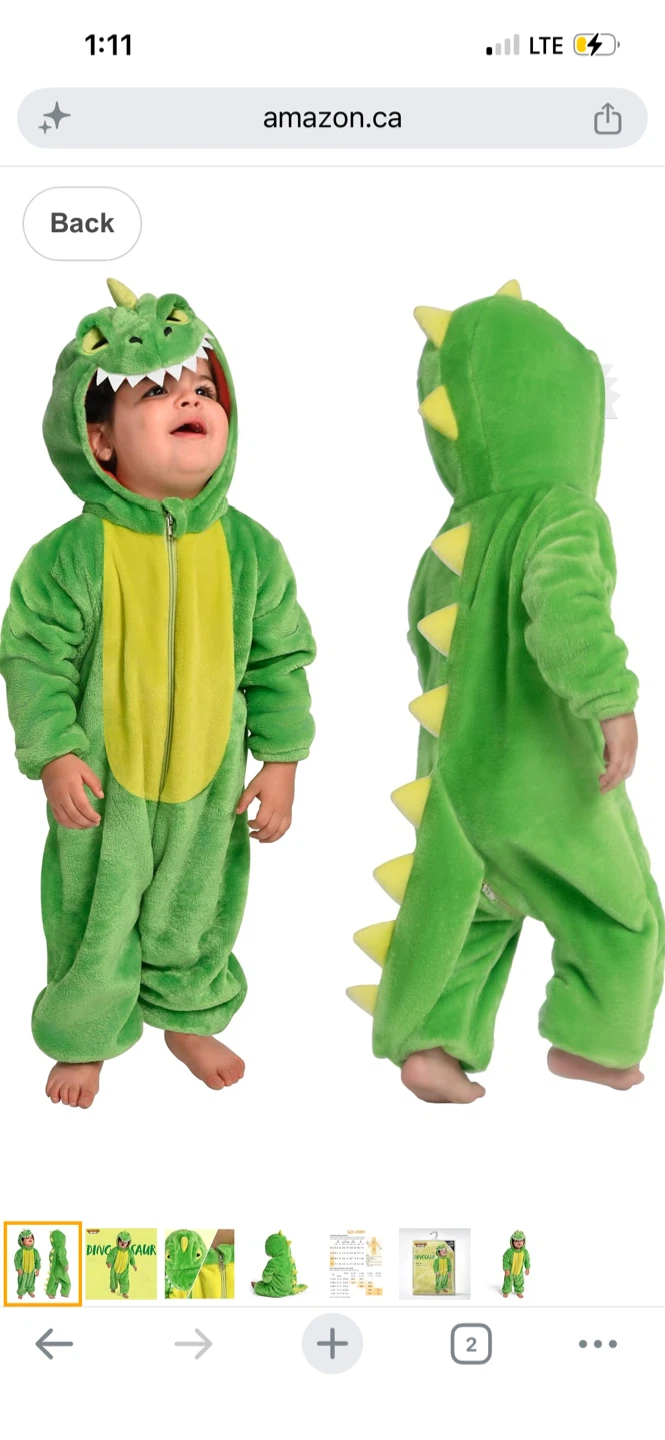 Toddler Dinosaur Costume