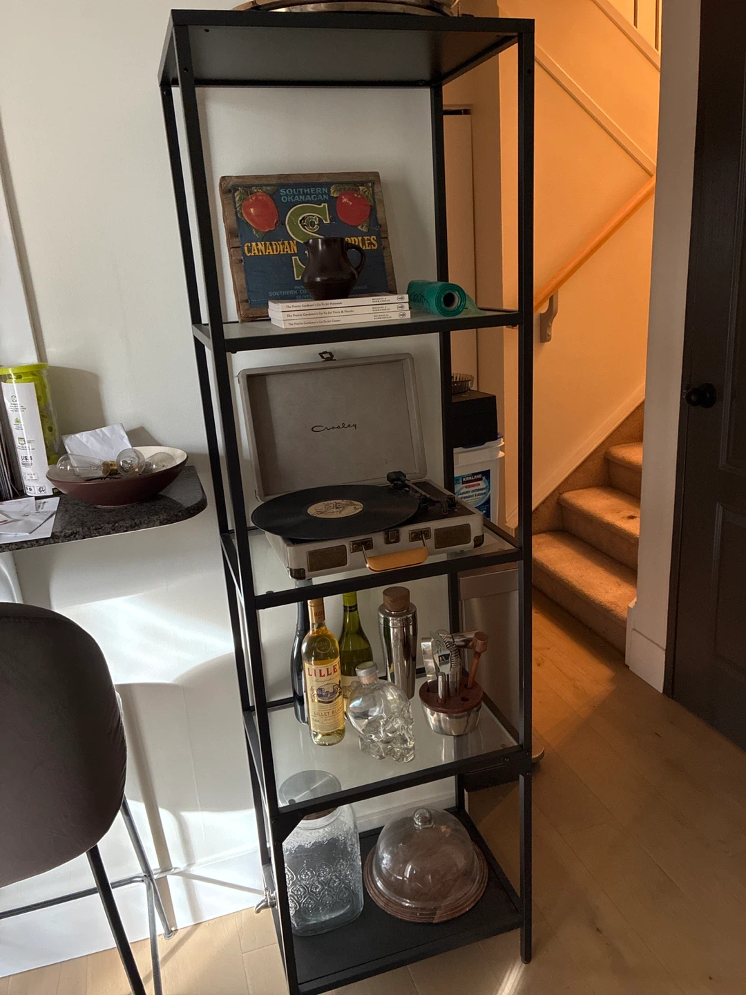 Black Metal Shelving Unit