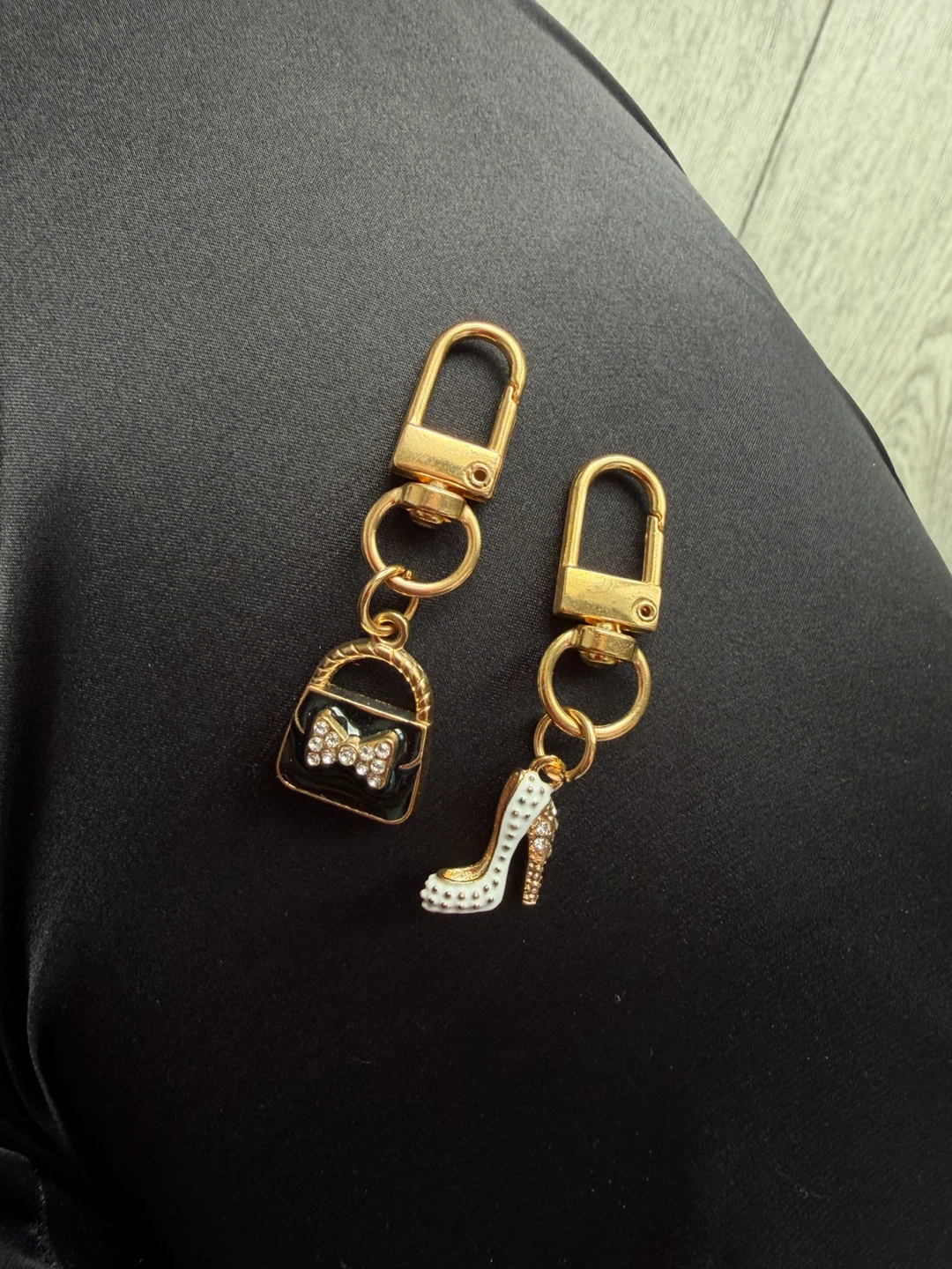 Set of 2 Fashion Bag and Shoe Keychains