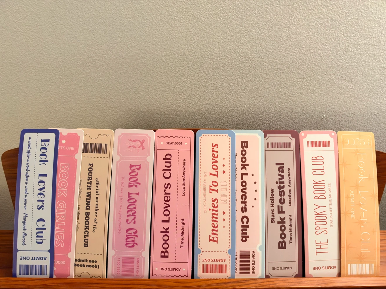 Set of 27 Book Lovers Club Bookmarks