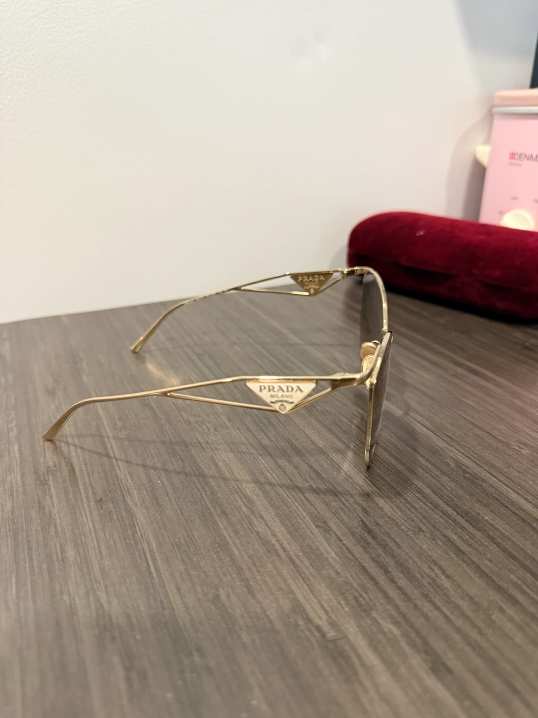Prada Gold Metal Sunglasses