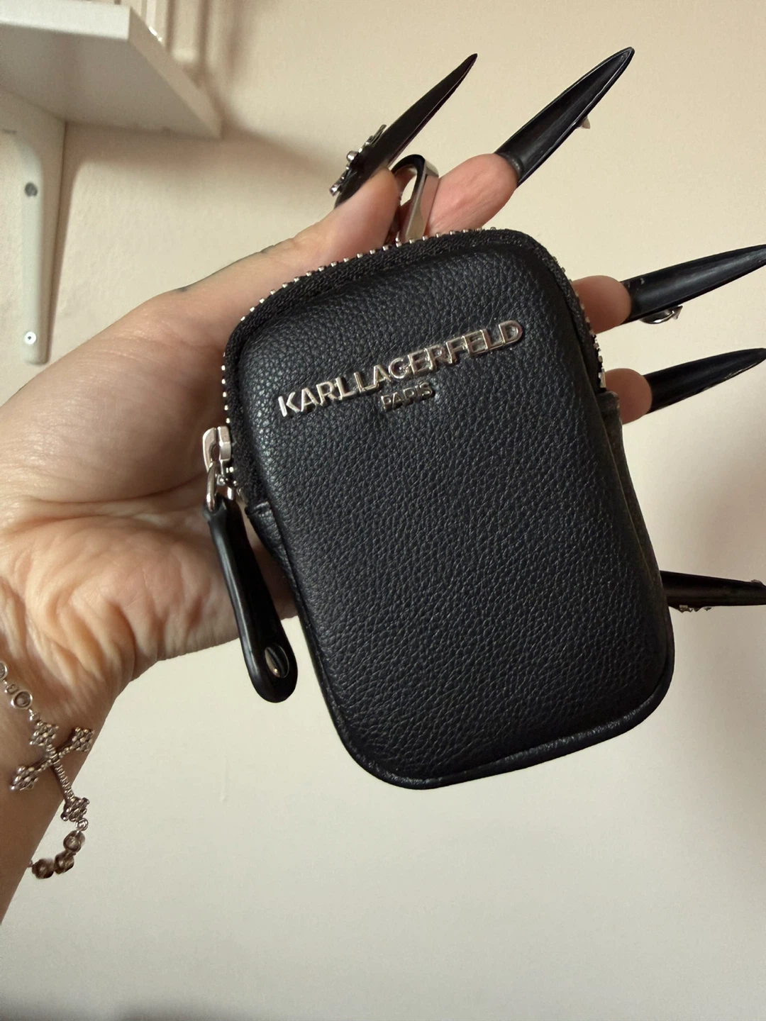 Karl Lagerfeld Paris Black Mini Pouch