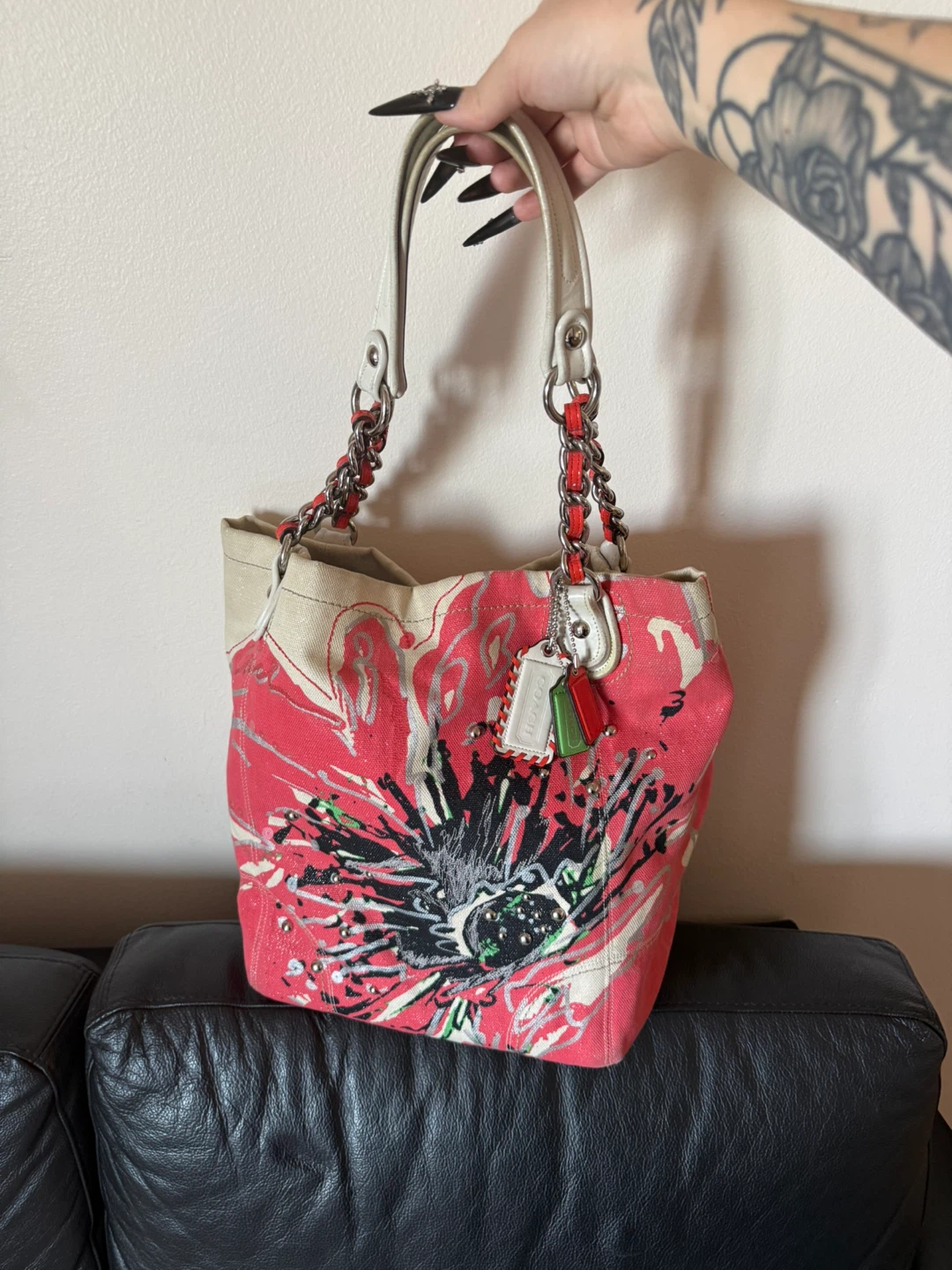 Coach Floral Canvas Tote Bag