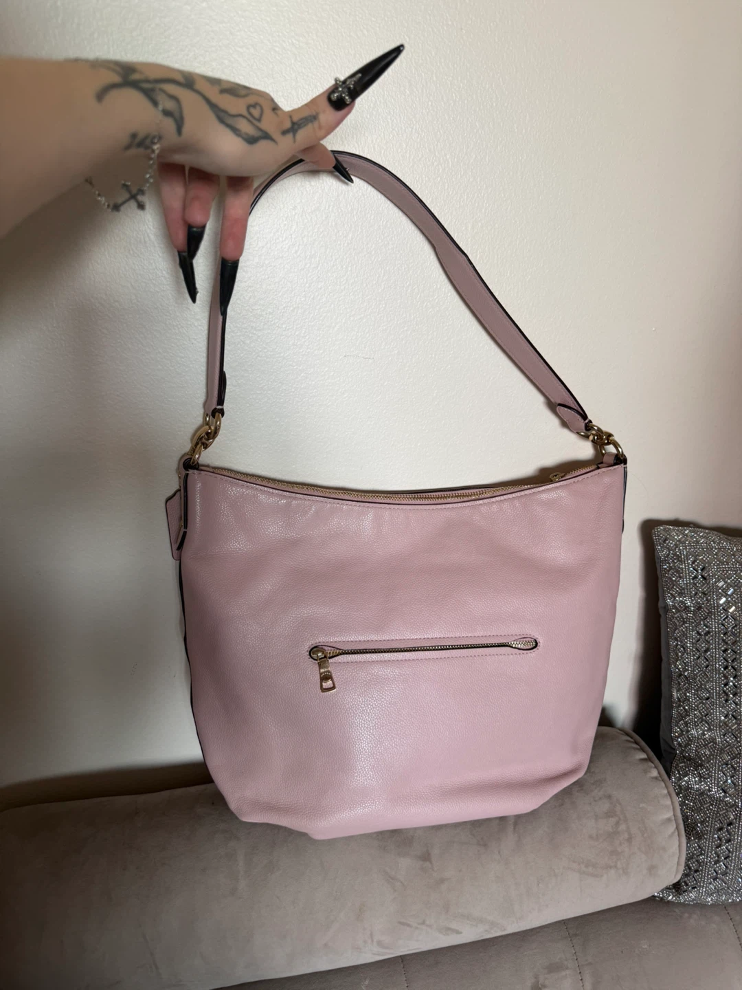Coach Leather Hobo Bag Pink - photo 2