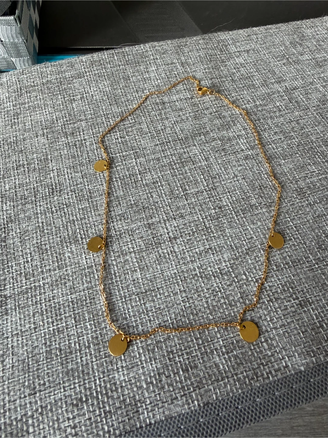Gold-Tone Disk Charm Necklace - photo 4