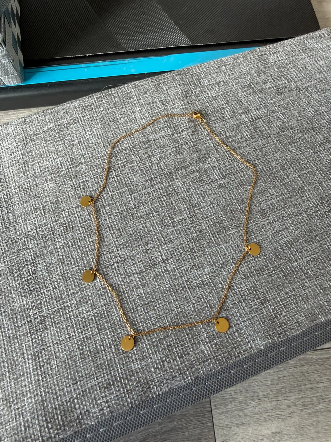 Gold-Tone Disk Charm Necklace - photo 5